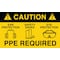 5S Supplies PPE Required Beyond this Point - Floor Sign 30in x 18in PPE REQUIRED-FLOOR SIGN - alternate 1